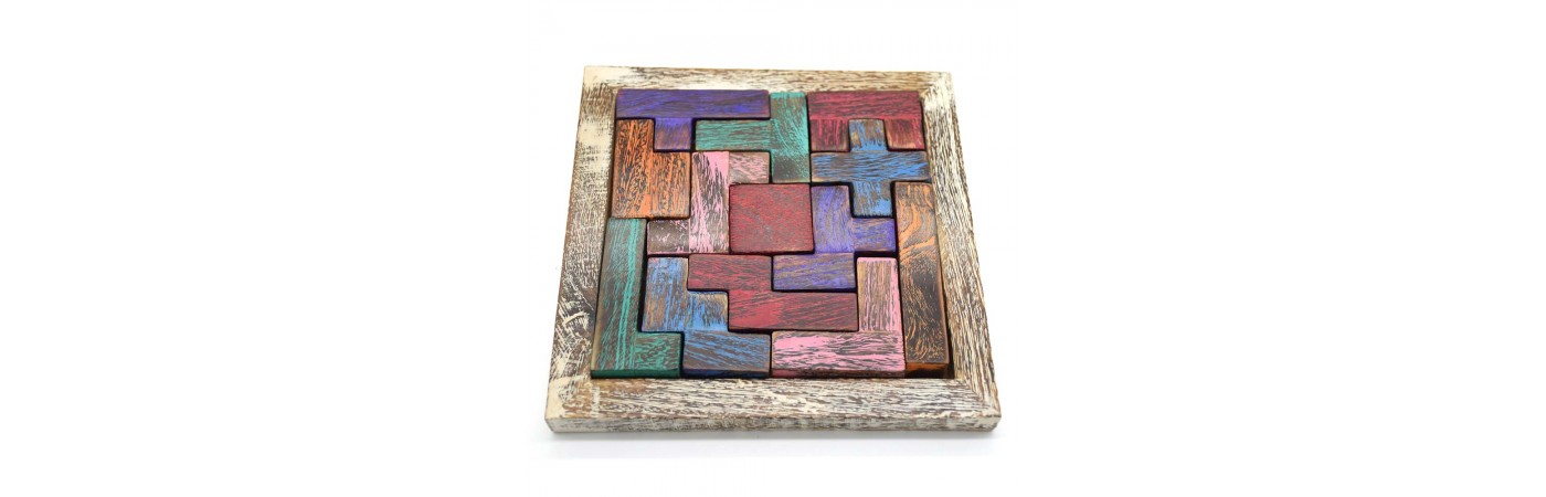 Piece-It-Together Wood Game-Colorful